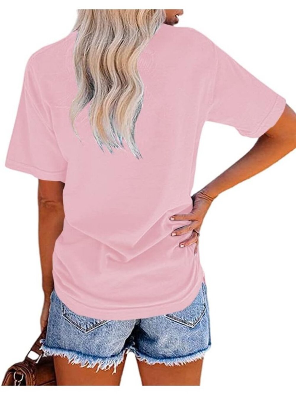 Women's Pink Crew Neck Short Sleeve Sunflower Graphic Vintage Tee Shirts Tops - Picture 2 of 5